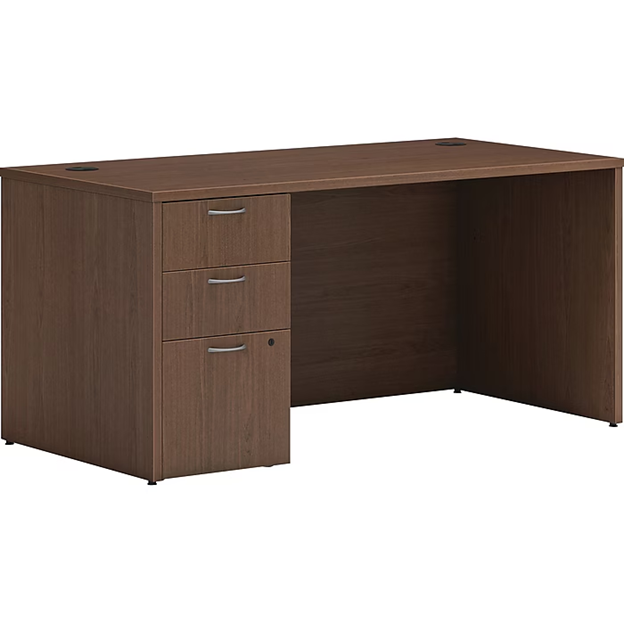 HON Mod 60"W Single Pedestal Desk (30"D)