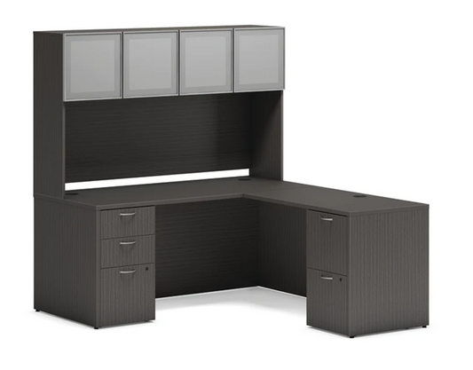 HON Mod L-Station With Storage Hutch