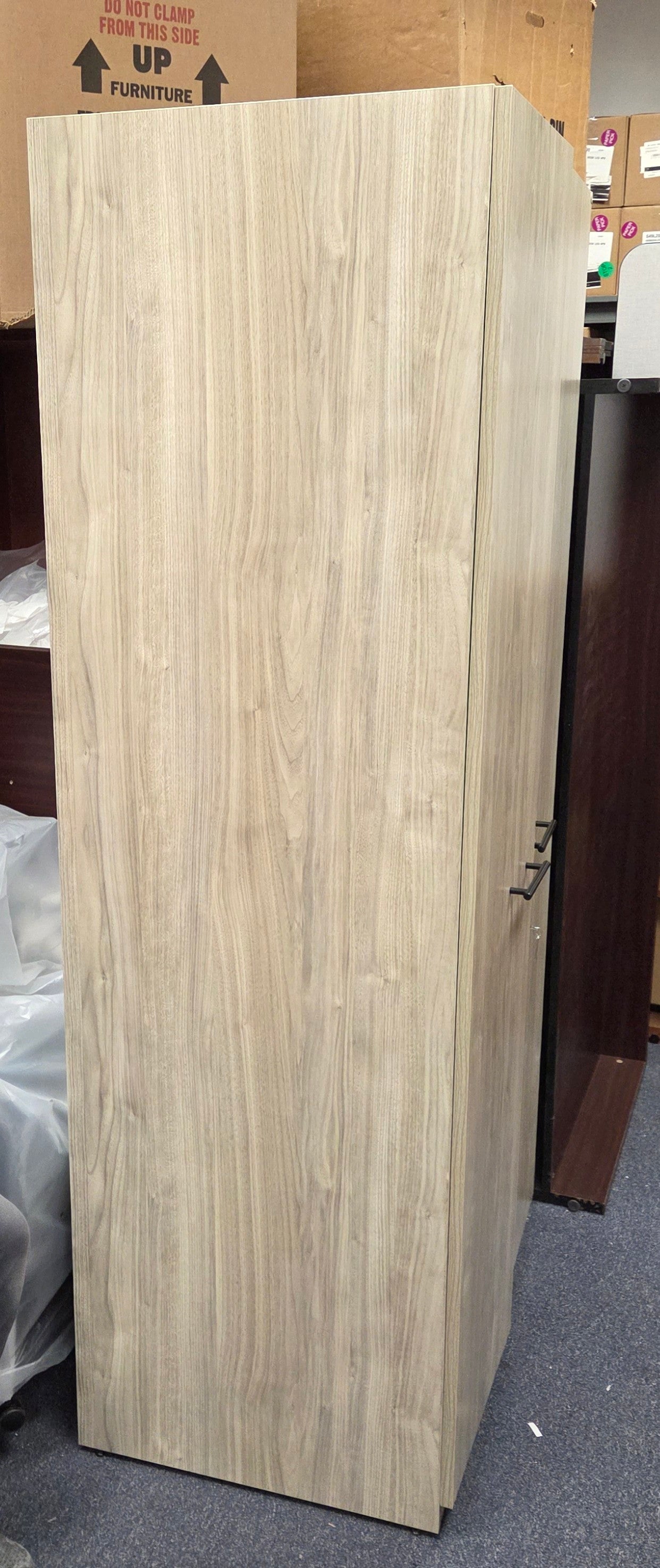 Preowned HON Storage Cabinet with Doors – 36"W x 24"D x 79"H (SLIGHT DAMAGE)