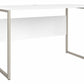 Bush Business Furniture Hybrid 48W x 24D Computer Table Desk with Metal Legs in White