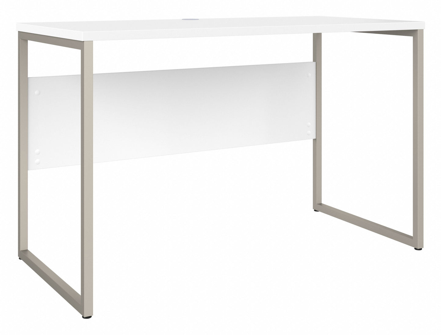 Bush Business Furniture Hybrid 48W x 24D Computer Table Desk with Metal Legs in White