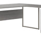 Bush Business Furniture Hybrid 72W x 36D L Shaped Table Desk with 3 Drawer Mobile File Cabinet in Platinum Gray