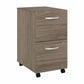 Bush Business Furniture Hybrid 2 Drawer Mobile File Cabinet in Modern Hickory - Assembled