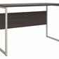 Bush Business Furniture Hybrid 48W x 24D Computer Table Desk with Metal Legs in Storm Gray