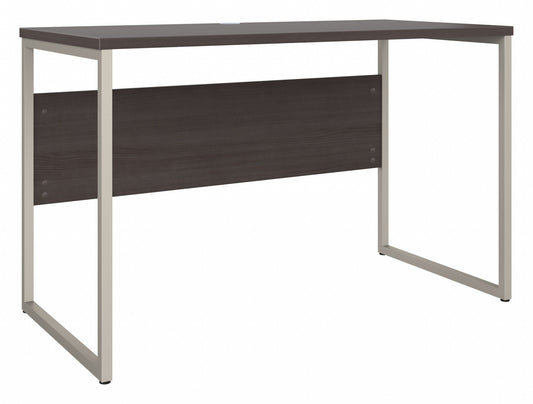 Bush Business Furniture Hybrid 48W x 24D Computer Table Desk with Metal Legs in Storm Gray