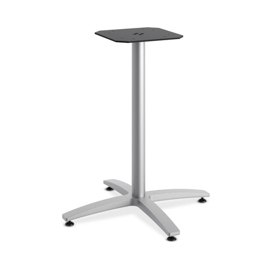 HON Between X-Base | Seated Height | For 30" and 36" Tops | Textured Silver Finish