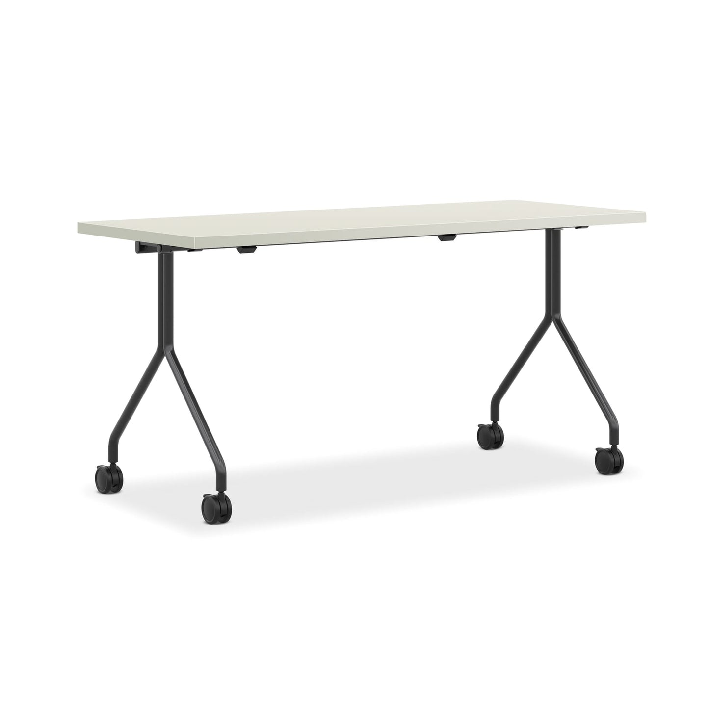 HON Between Nesting Table | Rectangle | 24"D x 60"W | Silver Mesh Laminate