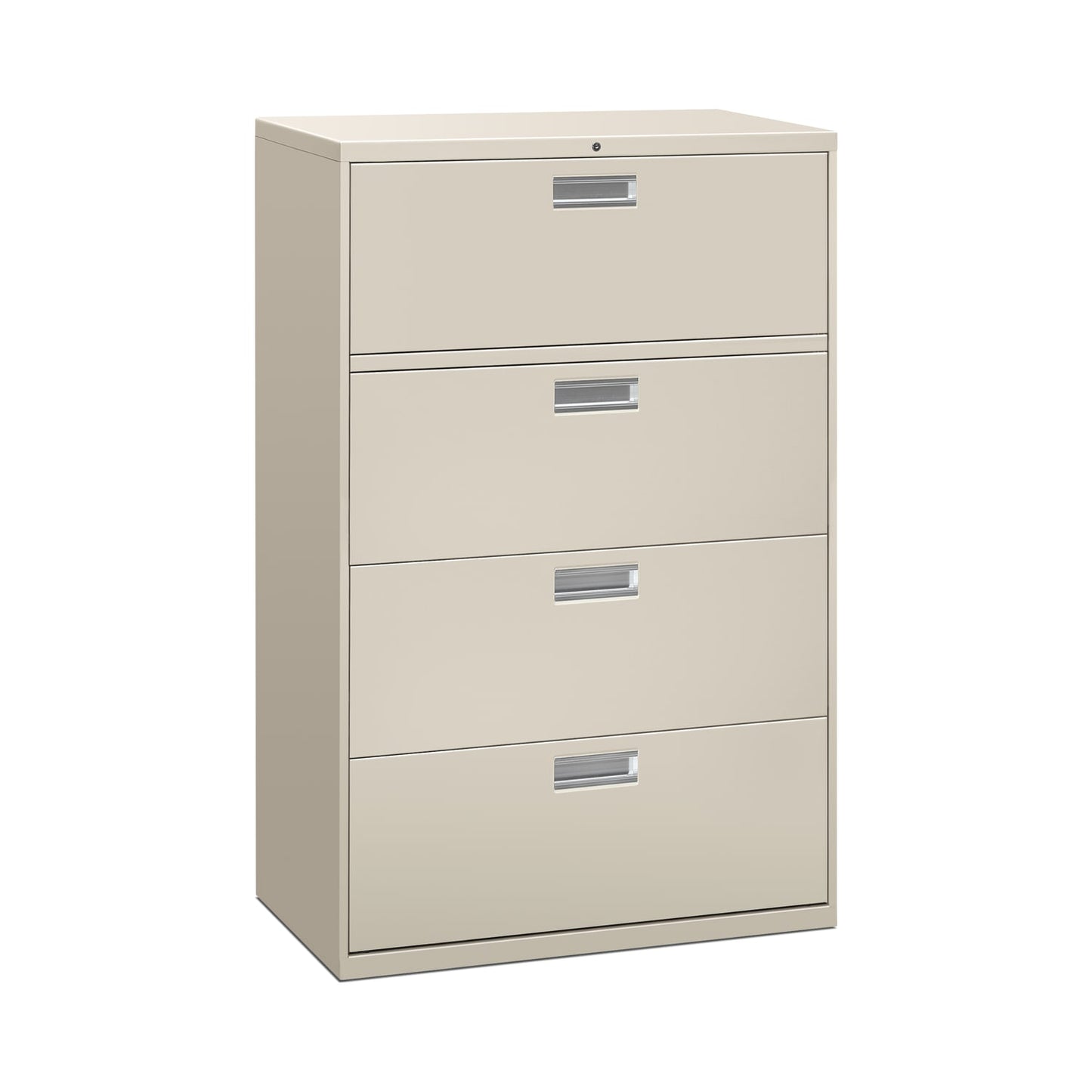 HON Brigade 600 Series Lateral File | 4 Drawers | Aluminum Pull | 36"W | Light Gray Finish