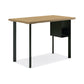 HON Coze Table Desk | U-Storage | 48"W x 24"D | Natural Recon Laminate | Black Leg Finish