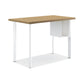HON Coze Table Desk | U-Storage | 48"W x 24"D | Natural Recon Laminate | Designer White Leg Finish
