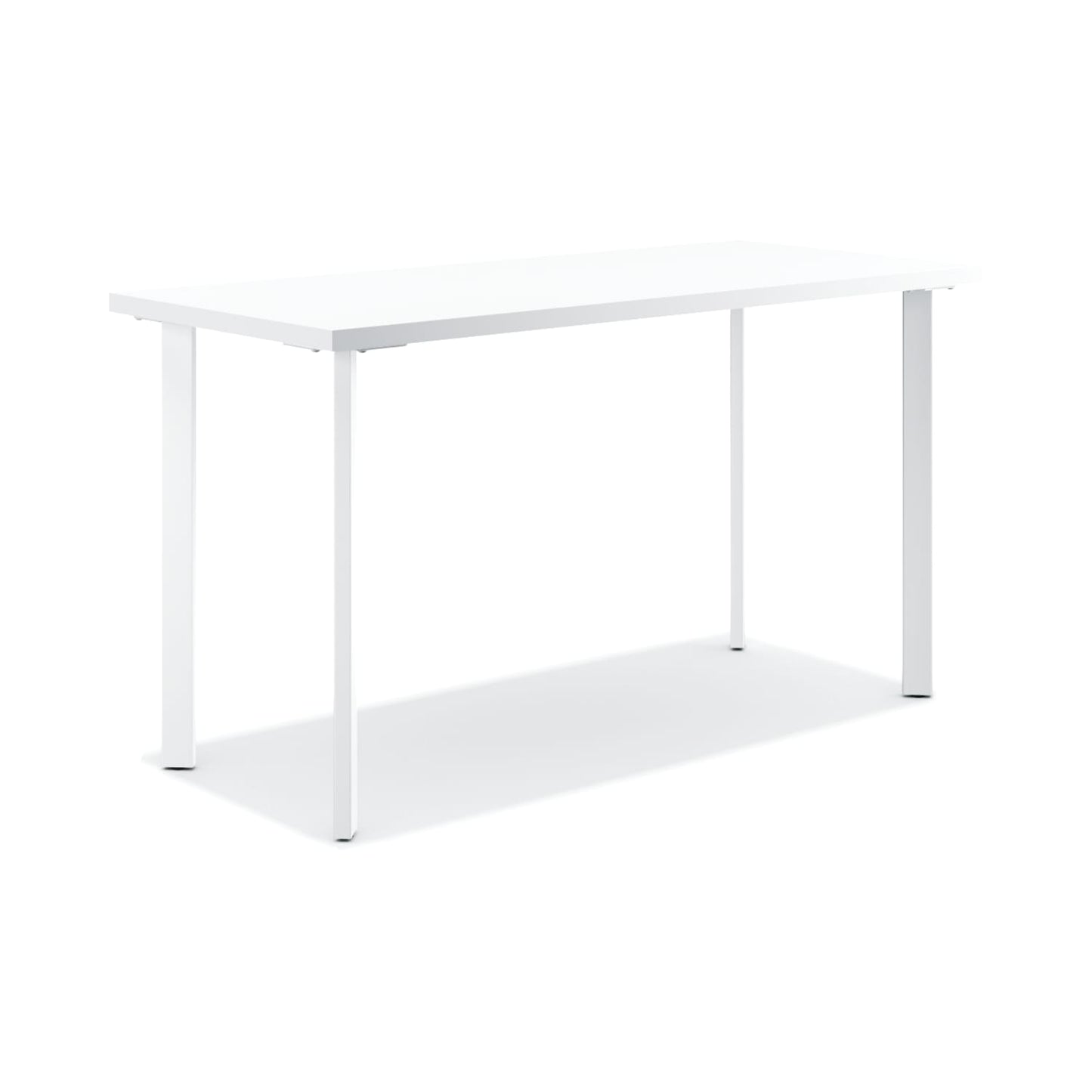HON Coze Table Desk | 48"W x 24"D | Designer White Laminate | Designer White Leg Finish