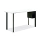 HON Coze Table Desk | U-Storage | 54"W x 24"D | Designer White Laminate | Black Leg Finish