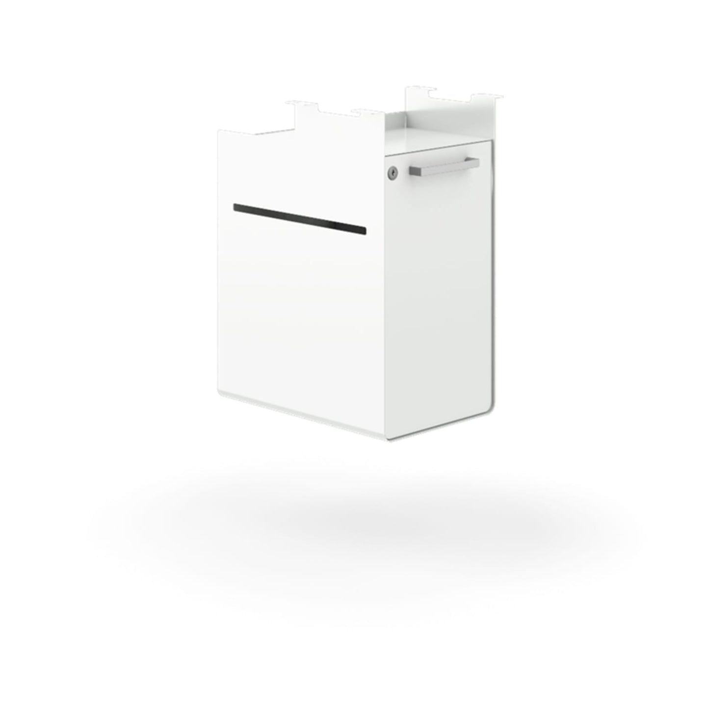 HON Fuse Undermount Storage Cubby | Right-Handed | Lockable Door | 15-1/2"D | Designer White Finish