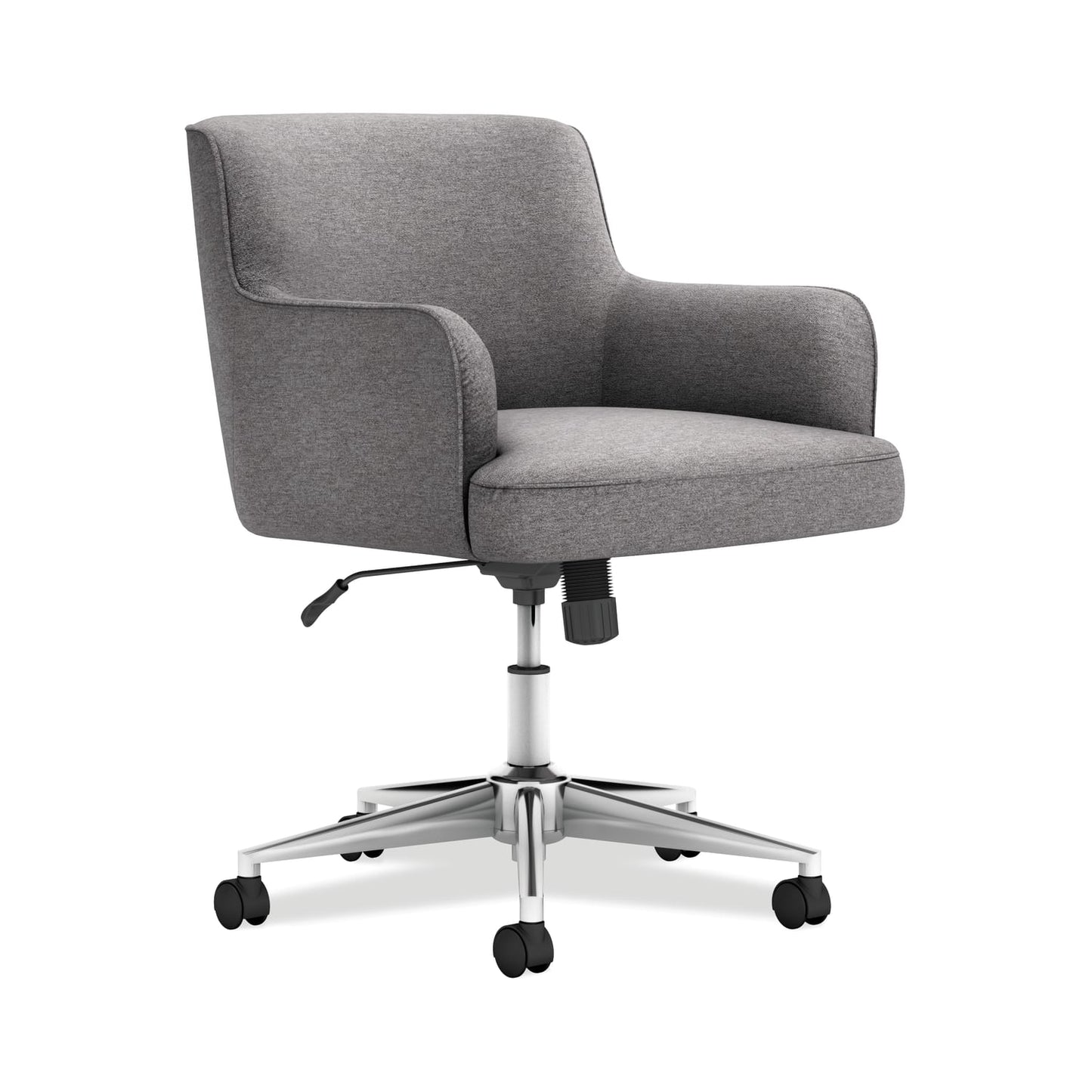 HON Matter Multipurpose Chair | Synchro-Tilt Control | Chrome Five-Star Base | Light Gray Fabric