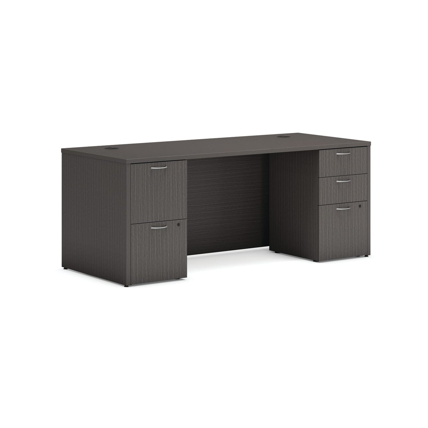 HON Mod Desk | 2 Box Drawers/3 File Drawer | 72"W x 30"D | Slate Teak Laminate