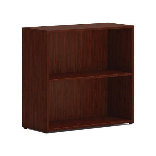 HON Mod Bookcase | 2 Shelves | 30"W x 13"D x 29"H | Traditional Mahogany Finish