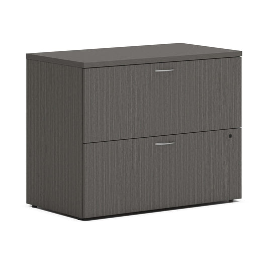 HON Mod Lateral File | 2 Drawers | Removable Top | 36"W | Slate Teak Finish