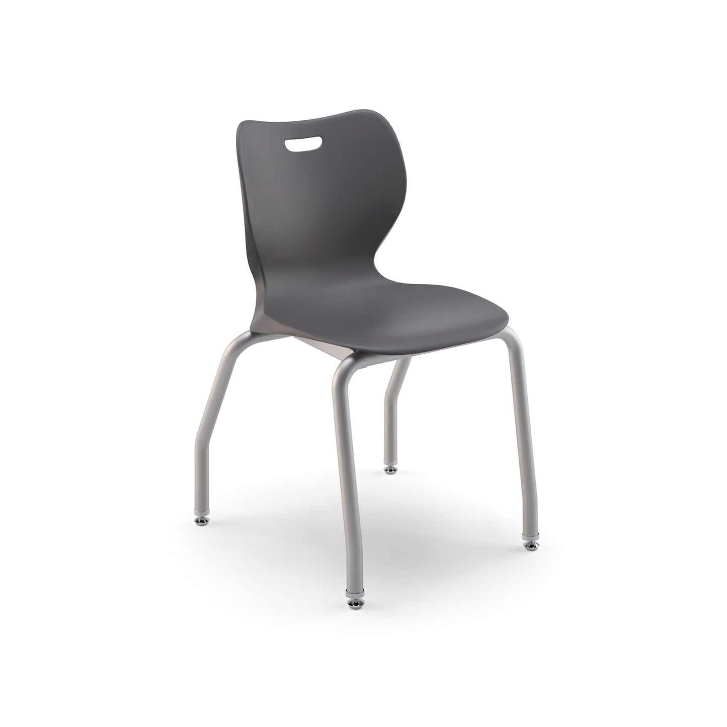 HON SmartLink 4-Leg Chair | Armless | Set of 4 | 18"H | Lava Shell | Platinum Frame
