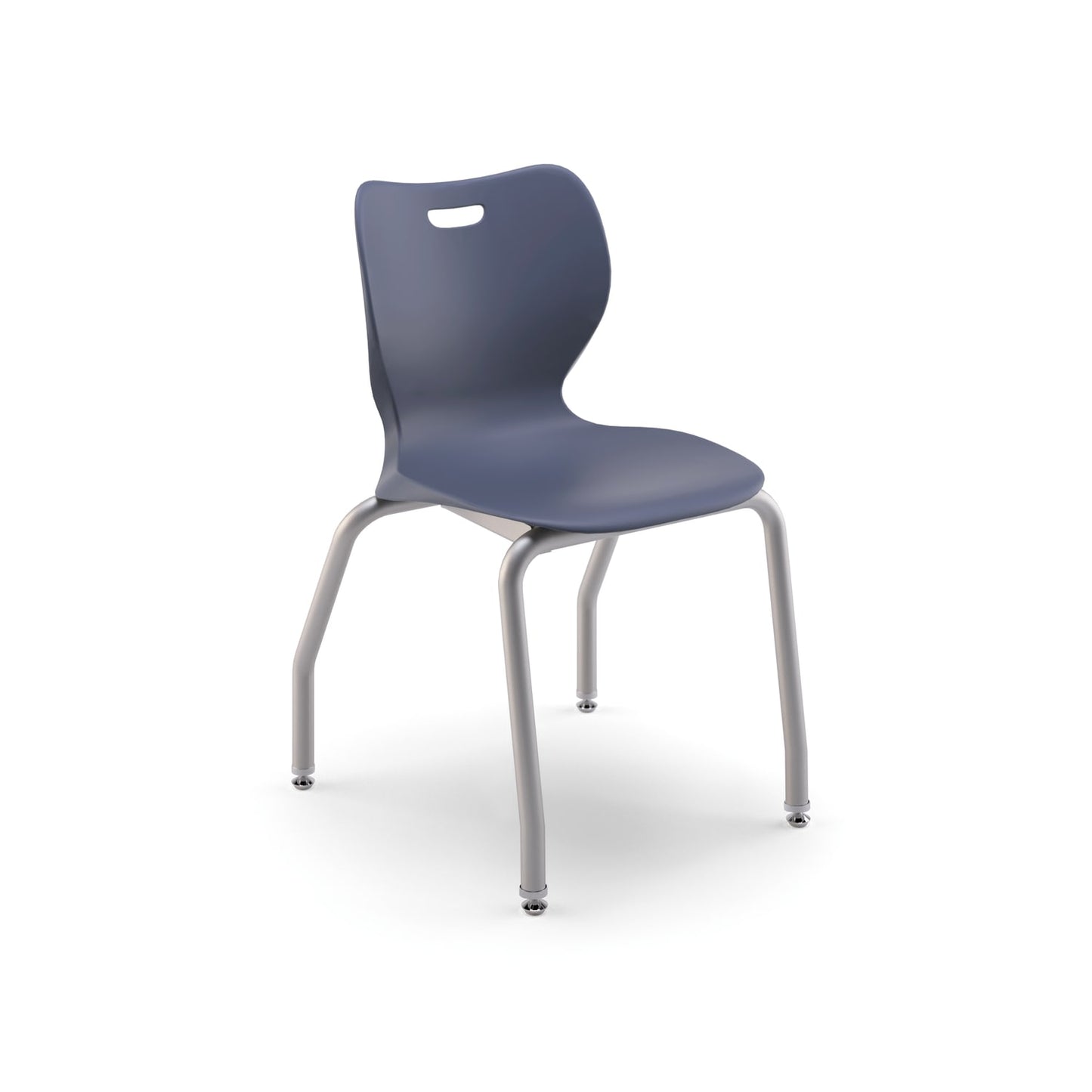 HON SmartLink 4-Leg Chair | Armless | Set of 4 | 18"H | Regatta Shell | Platinum Frame