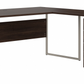 Bush Business Furniture Hybrid 72W x 36D L Shaped Table Desk with 3 Drawer Mobile File Cabinet in Black Walnut