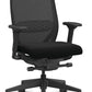 HON Nucleus Task Chair | Advanced Synchro-Tilt | Standard Cylinder | 2-Way Adjustable Arms | Black Mesh Back, Seat Fabric, Lumbar, and Frame