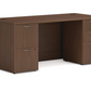 HON Mod 66"W Double Pedestal Desk-Walnut