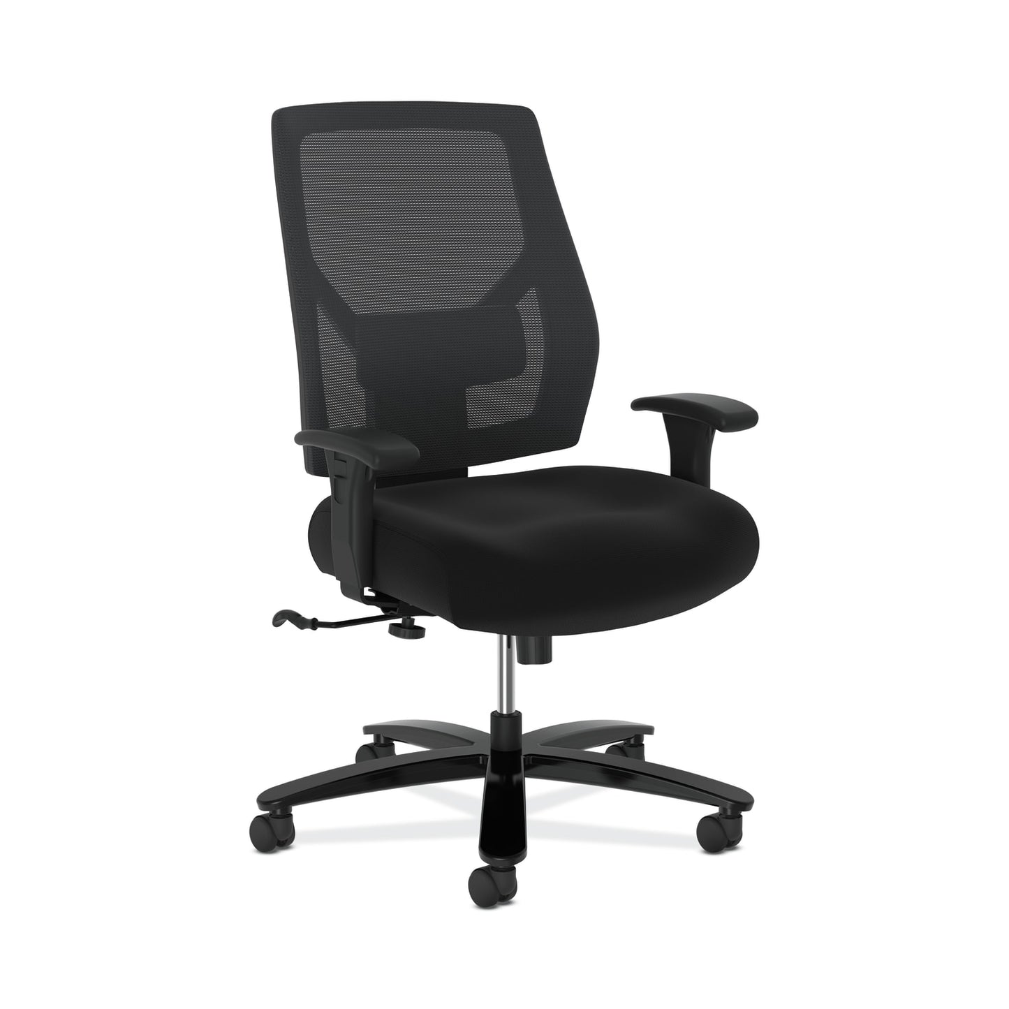 HON Crio High-Back Big And Tall Chair | Mesh Back | Adjustable Arms | Adjustable Lumbar | Black Fabric
