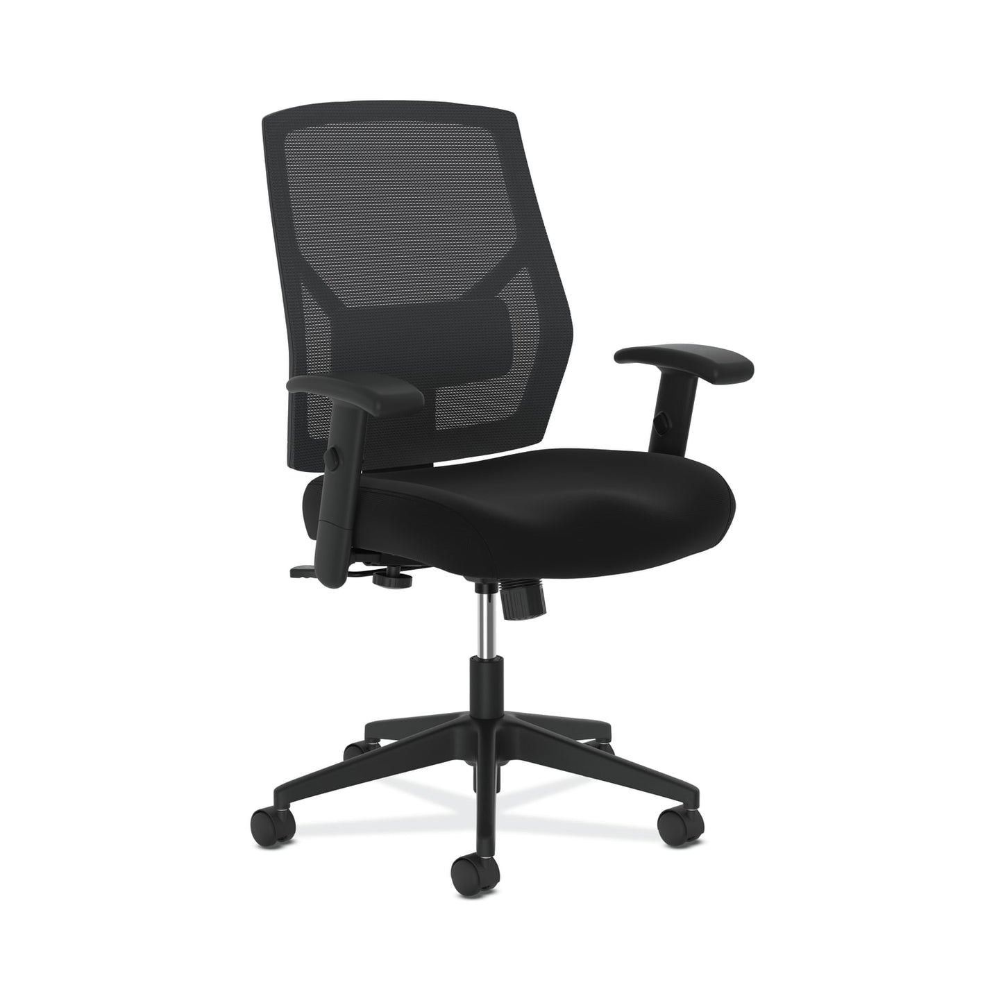 HON Crio High-Back Task Chair | Mesh Back | Adjustable Arms | Adjustable Lumbar | Black Fabric
